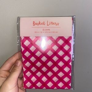 Pink Food Basket Liners (15 count)